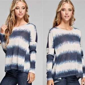 Blue Waves Tie Dye Top